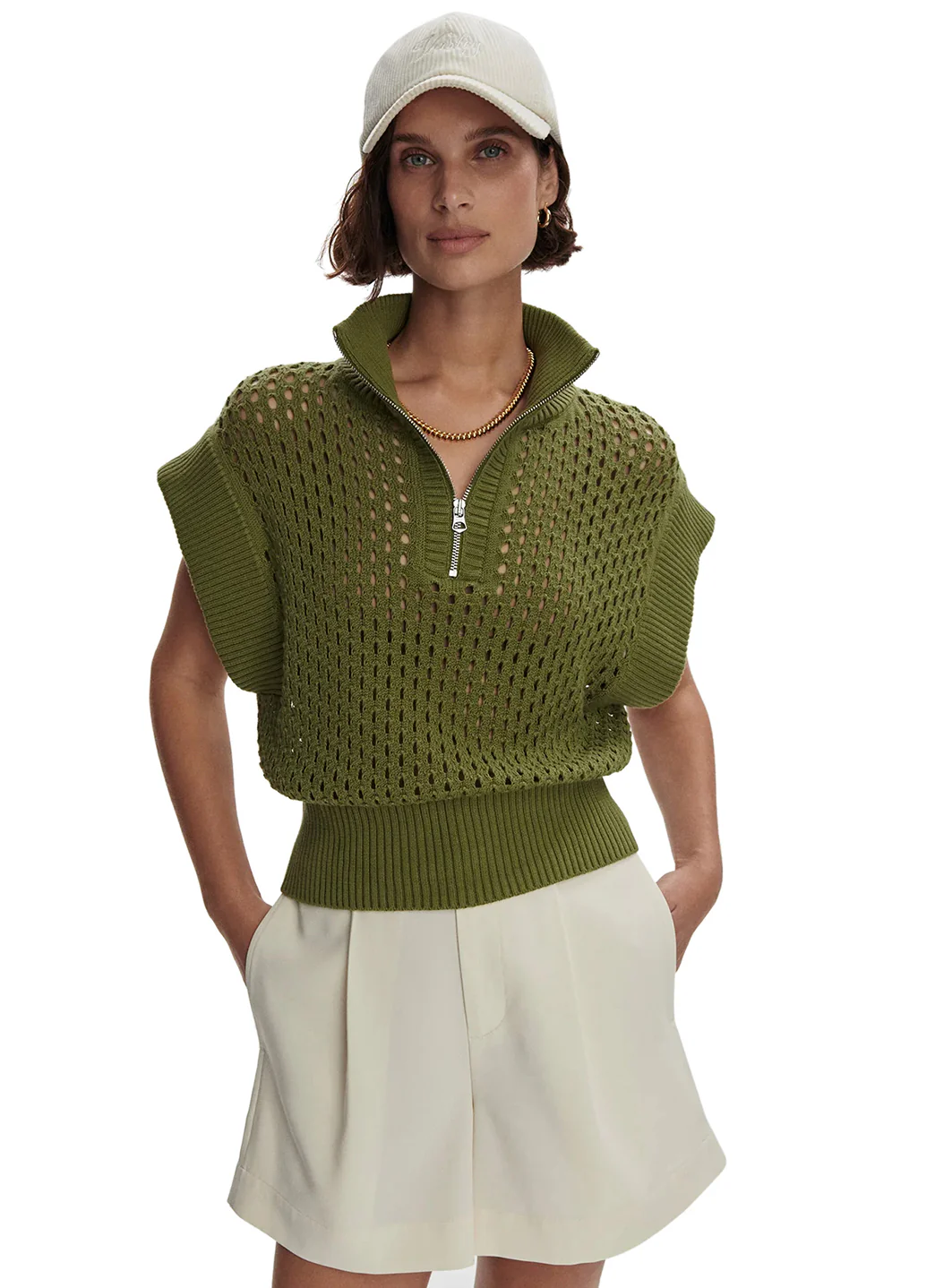 Varley Gaines Half Zip Knit Top