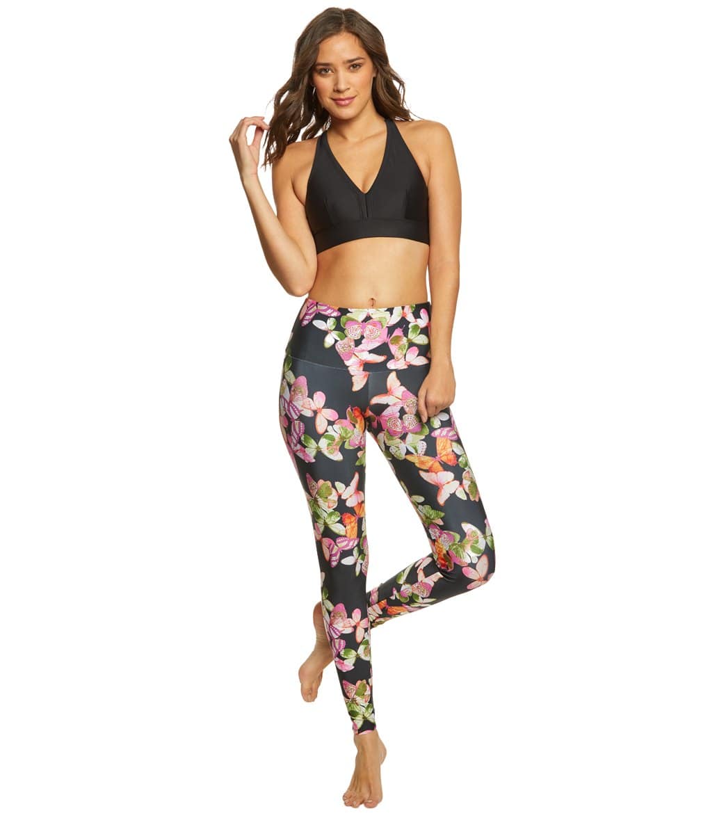Onzie High Waisted Yoga Leggings Butterflies