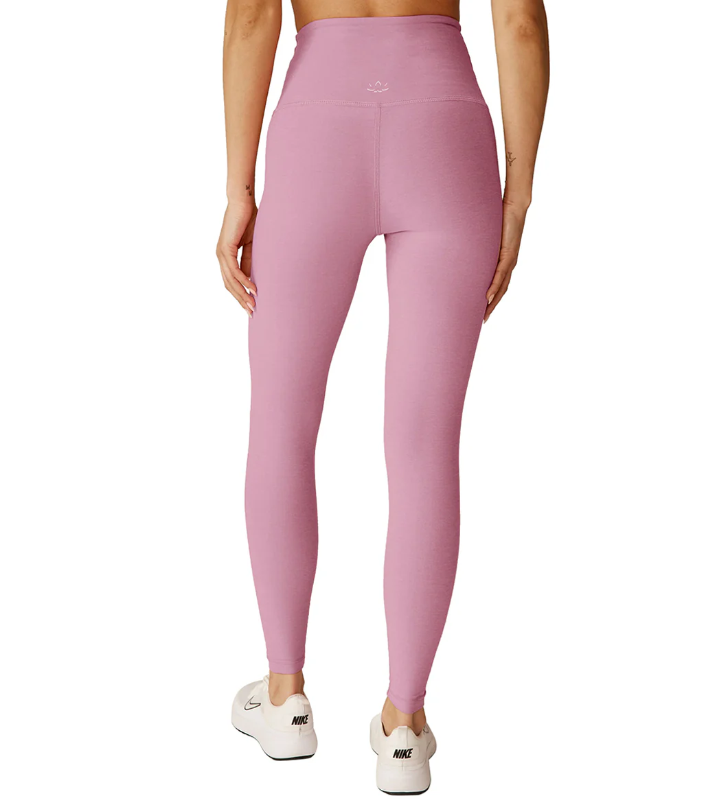 Beyond Yoga Spacedye High Waisted Caught In The Midi 7/8 Yoga Leggings Pink Haze Heather