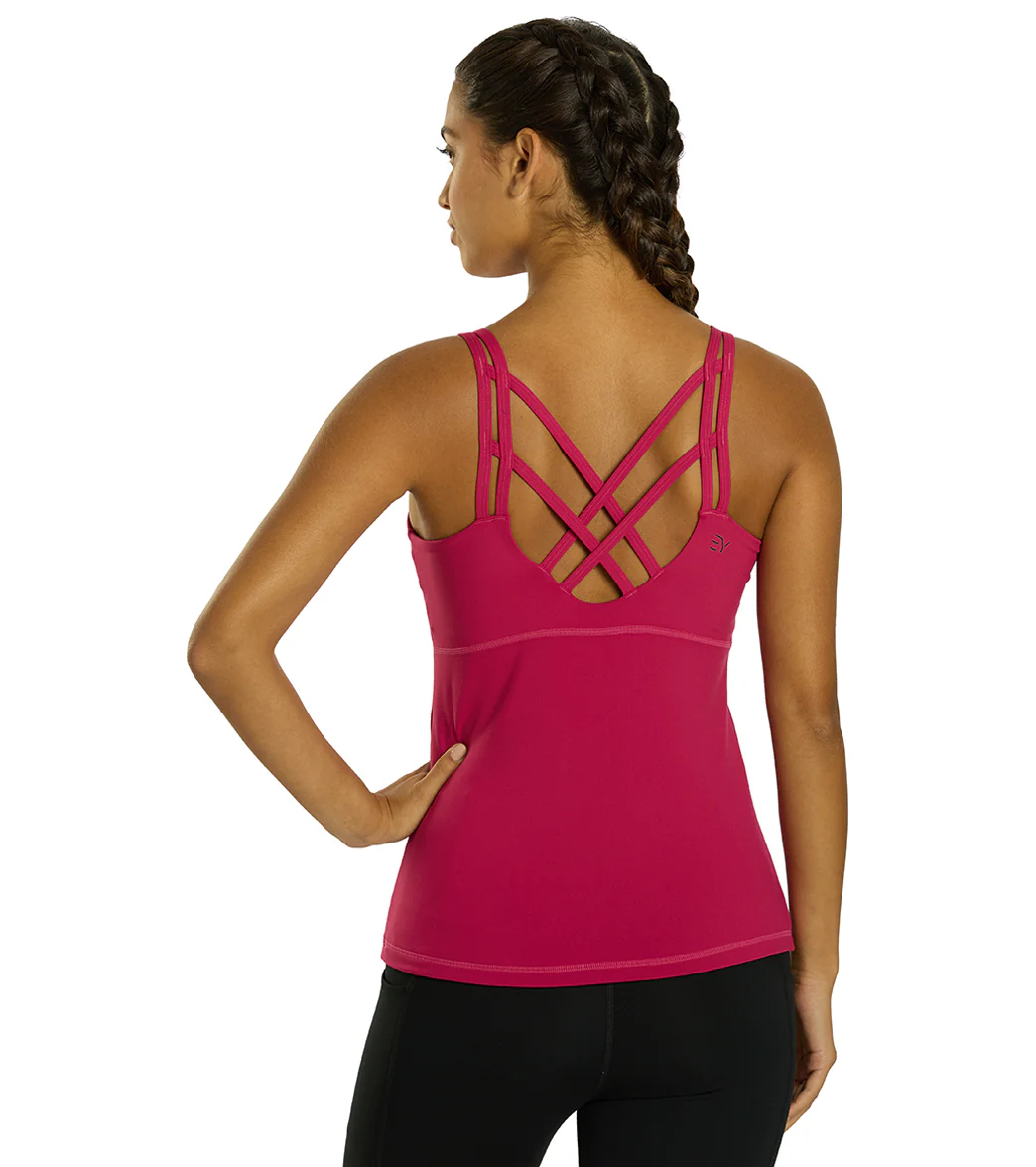 Everyday Yoga Radiant Solid Strappy Back Support Tank