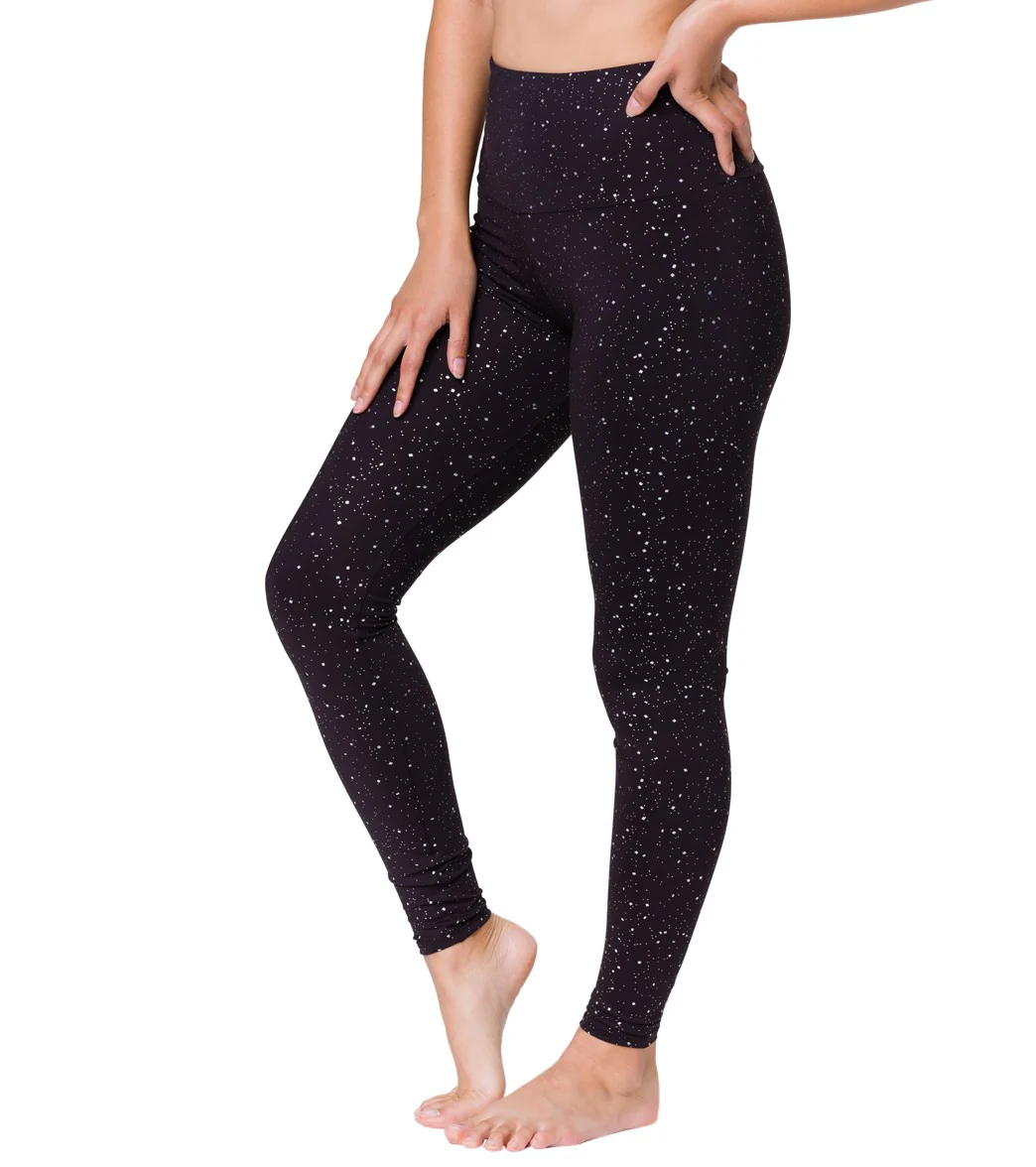 Onzie High Waisted Yoga Leggings Enlightened Foil