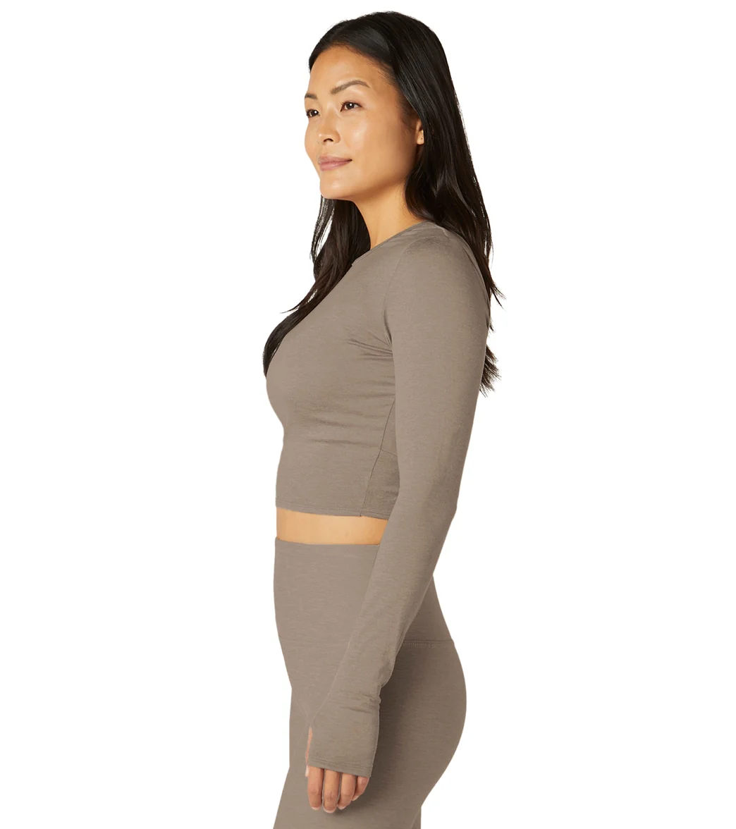 Beyond Yoga Featherweight Sunrise Cropped Pullover