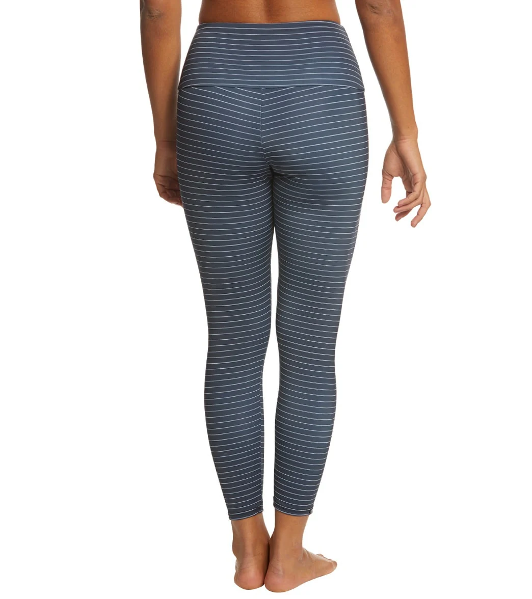 Onzie High Waisted Basic 7/8 Yoga Leggings Stripe