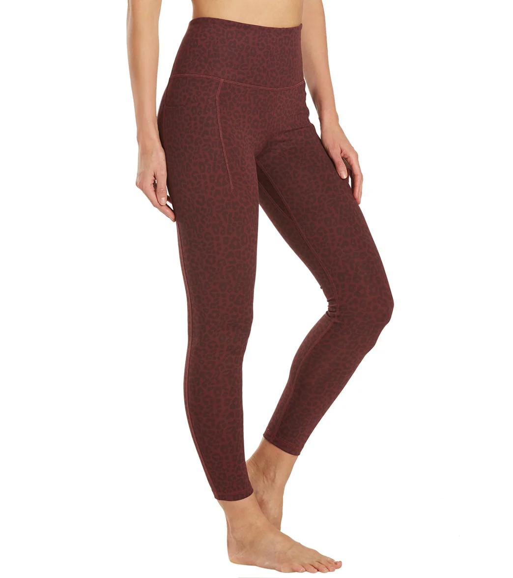 Everyday Yoga Uphold Cheetah High Waisted 7/8 Leggings With Pockets 25