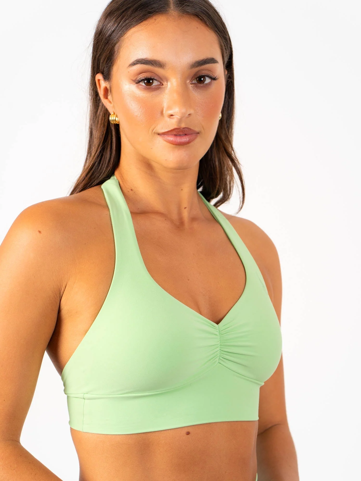 NKD Scrunch Halter Bra - Green Glow