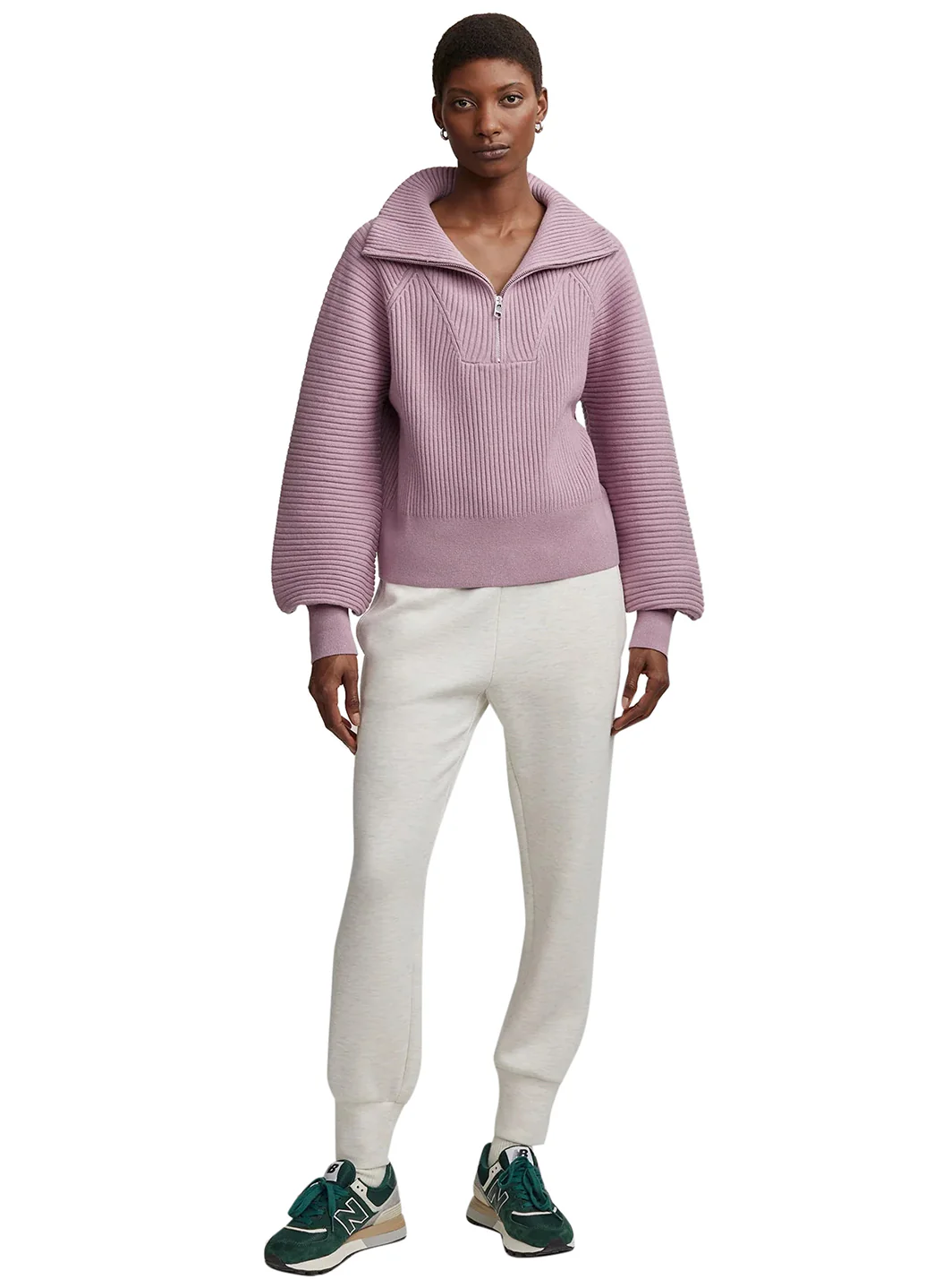Varley Reid Half Zip Knit Sweater