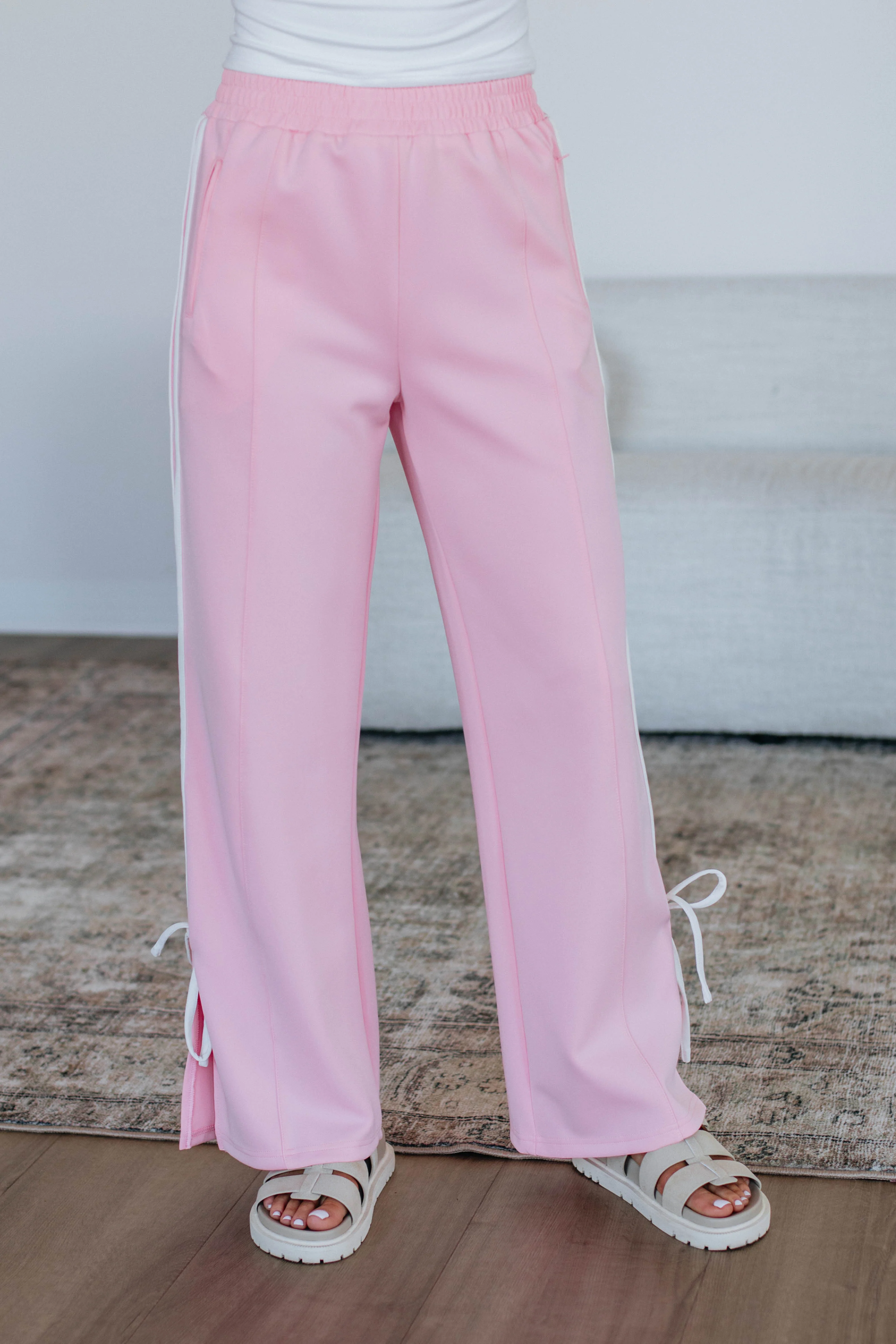 Taylar Track Pants - Blush
