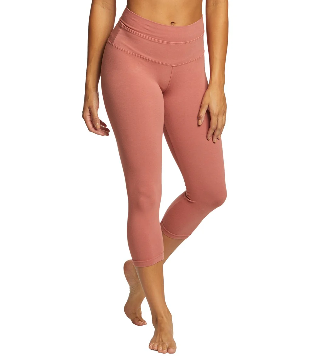 Hard Tail High Rise Cotton Yoga Capris