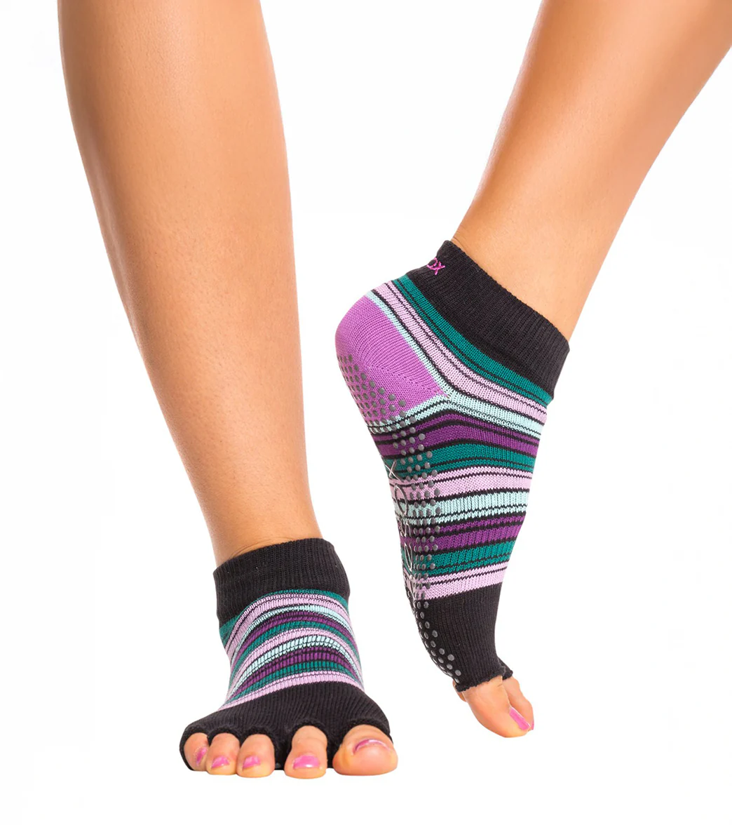 Toesox Ankle Length Half-Toe Yoga Grip Socks