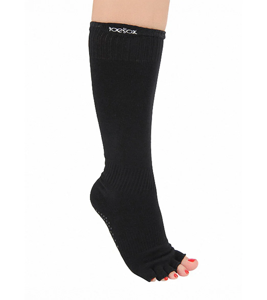Toesox Knee High Scrunch Half-Toe Yoga Grip Socks