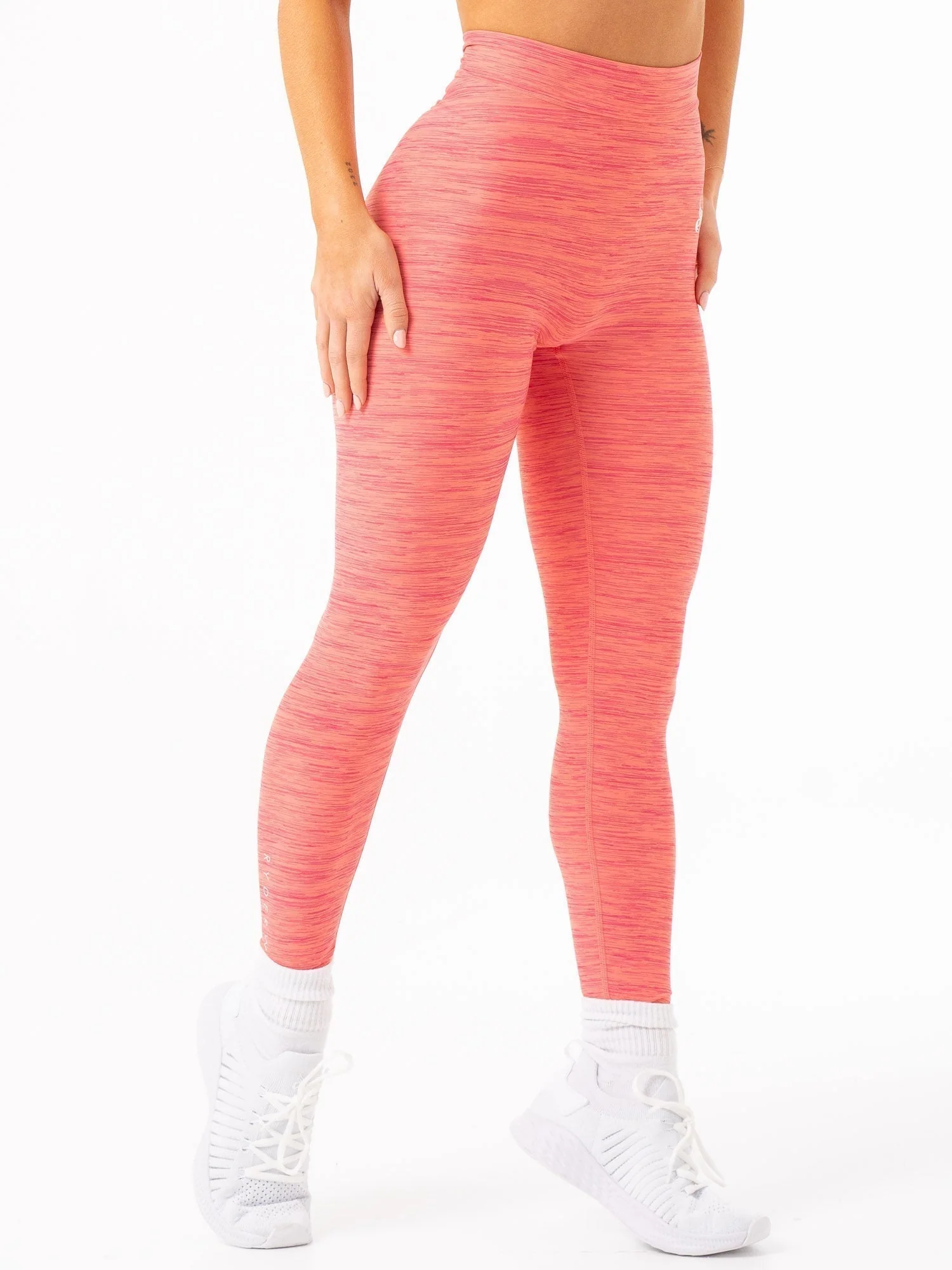NKD V Scrunch Leggings - Coral Marl