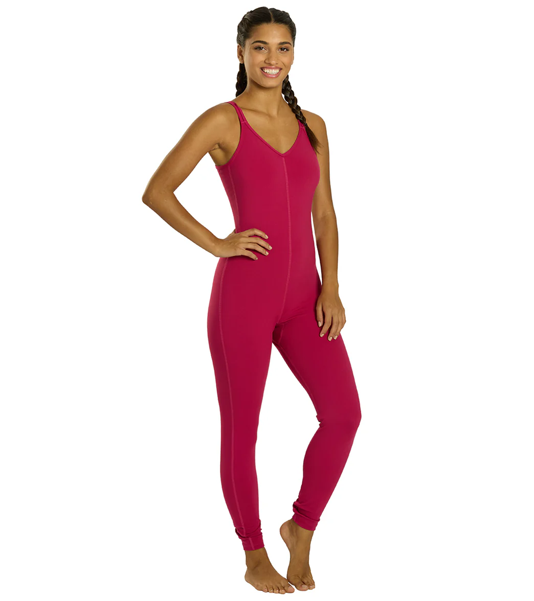 Everyday Yoga Radiant Solid Strappy Back Long Leotard 28