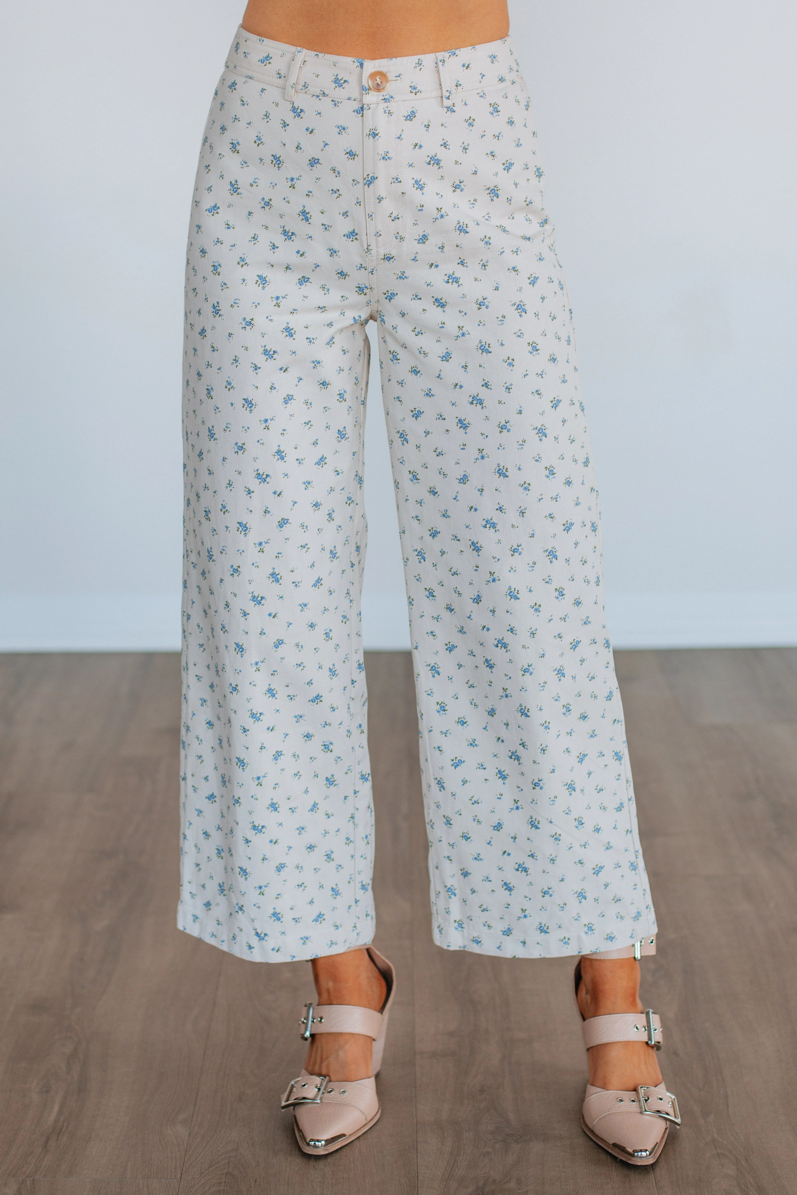 Cheyla Floral Pants - Cream Mix