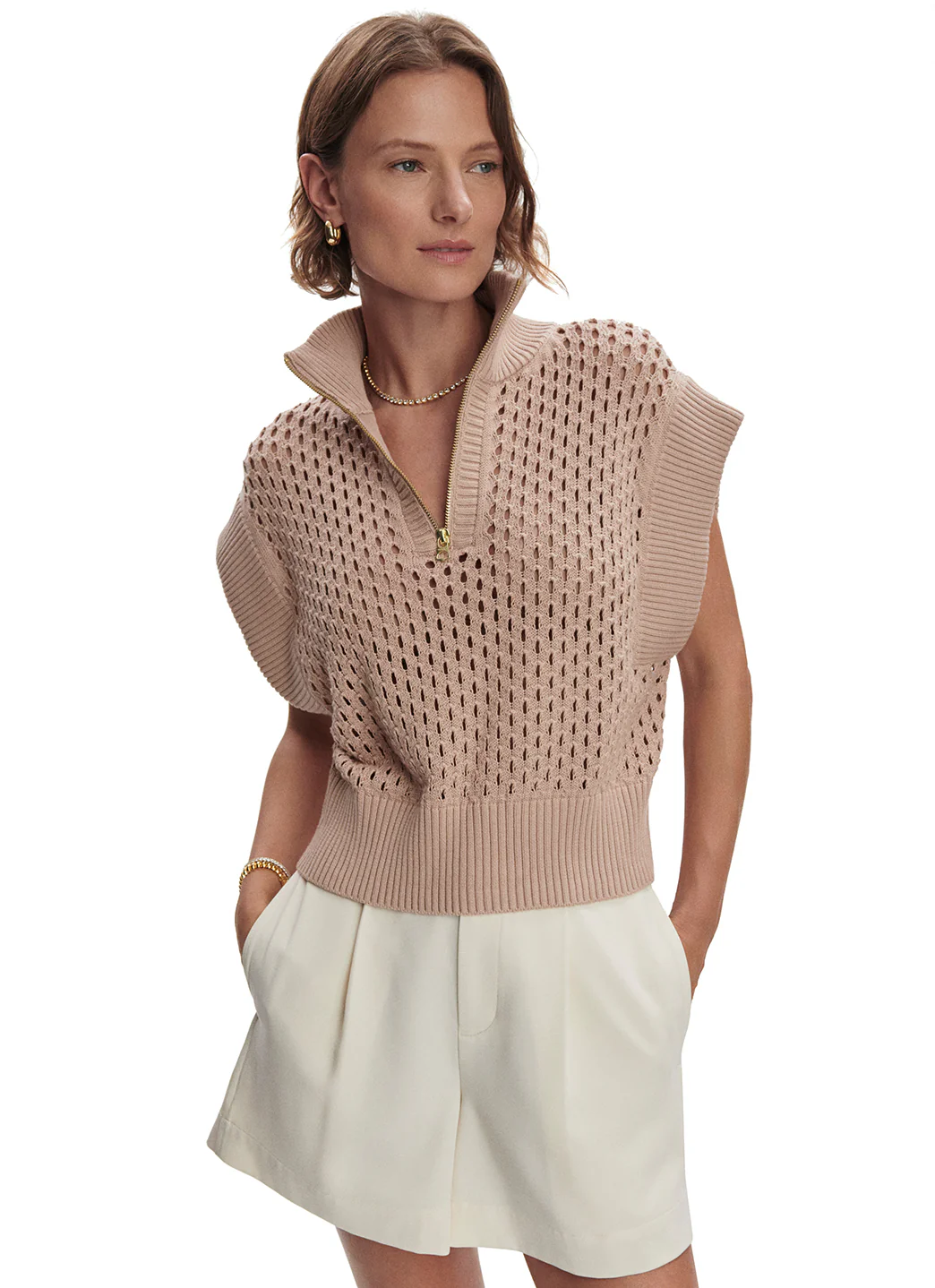 Varley Gaines Half Zip Knit Top