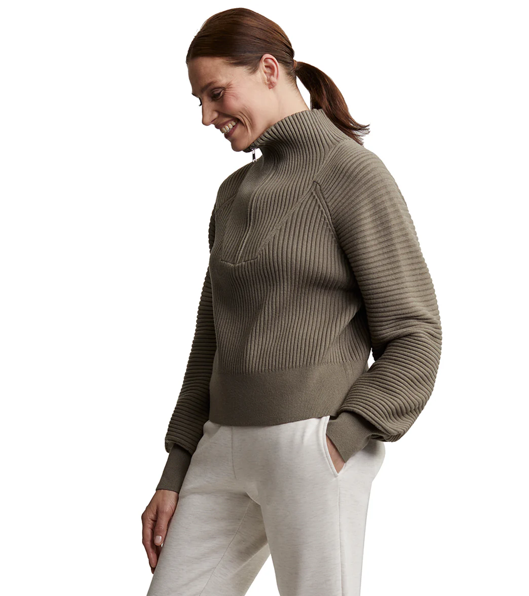Varley Reid Half Zip Knit Sweater