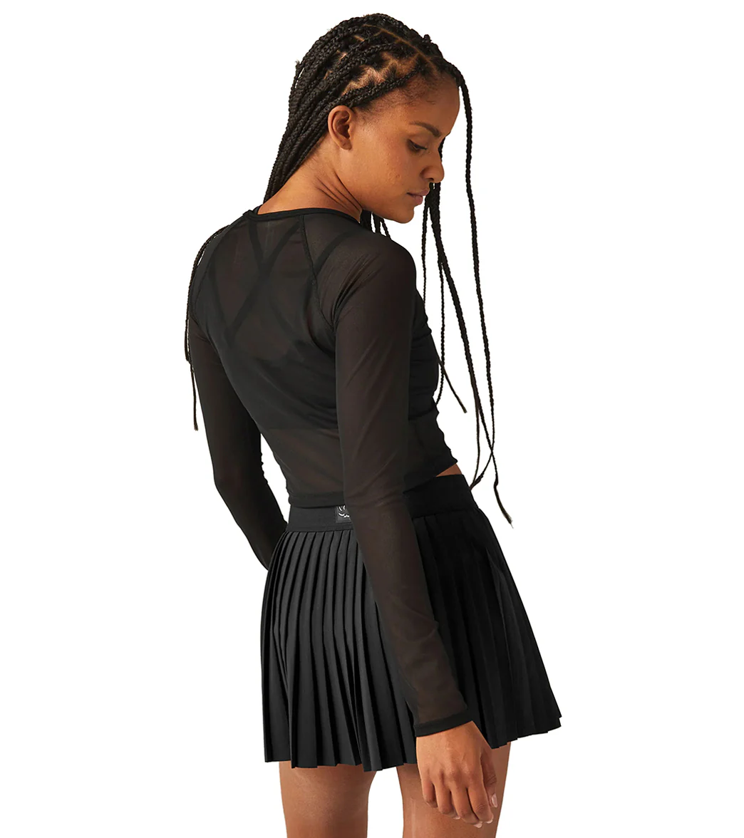 Beyond Yoga Show Off Mesh Long Sleeve Cropped Top