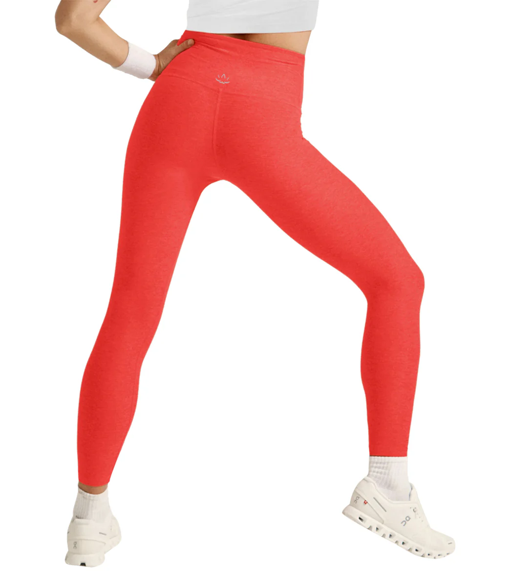 Beyond Yoga Spacedye High Waisted Caught In The Midi 7/8 Yoga Leggings Red Ash Heather