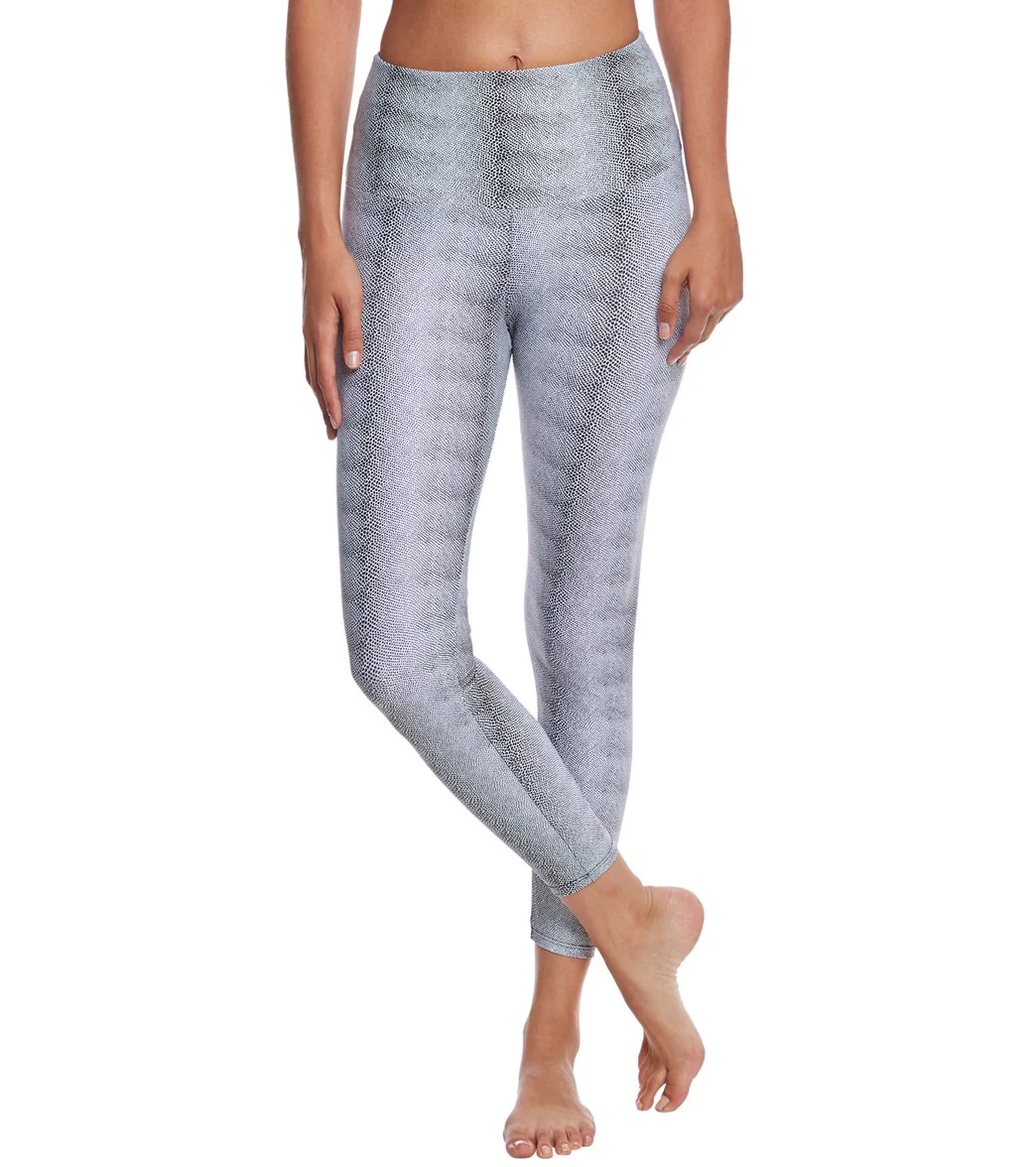 Onzie High Waisted Basic 7/8 Yoga Leggings White Venom