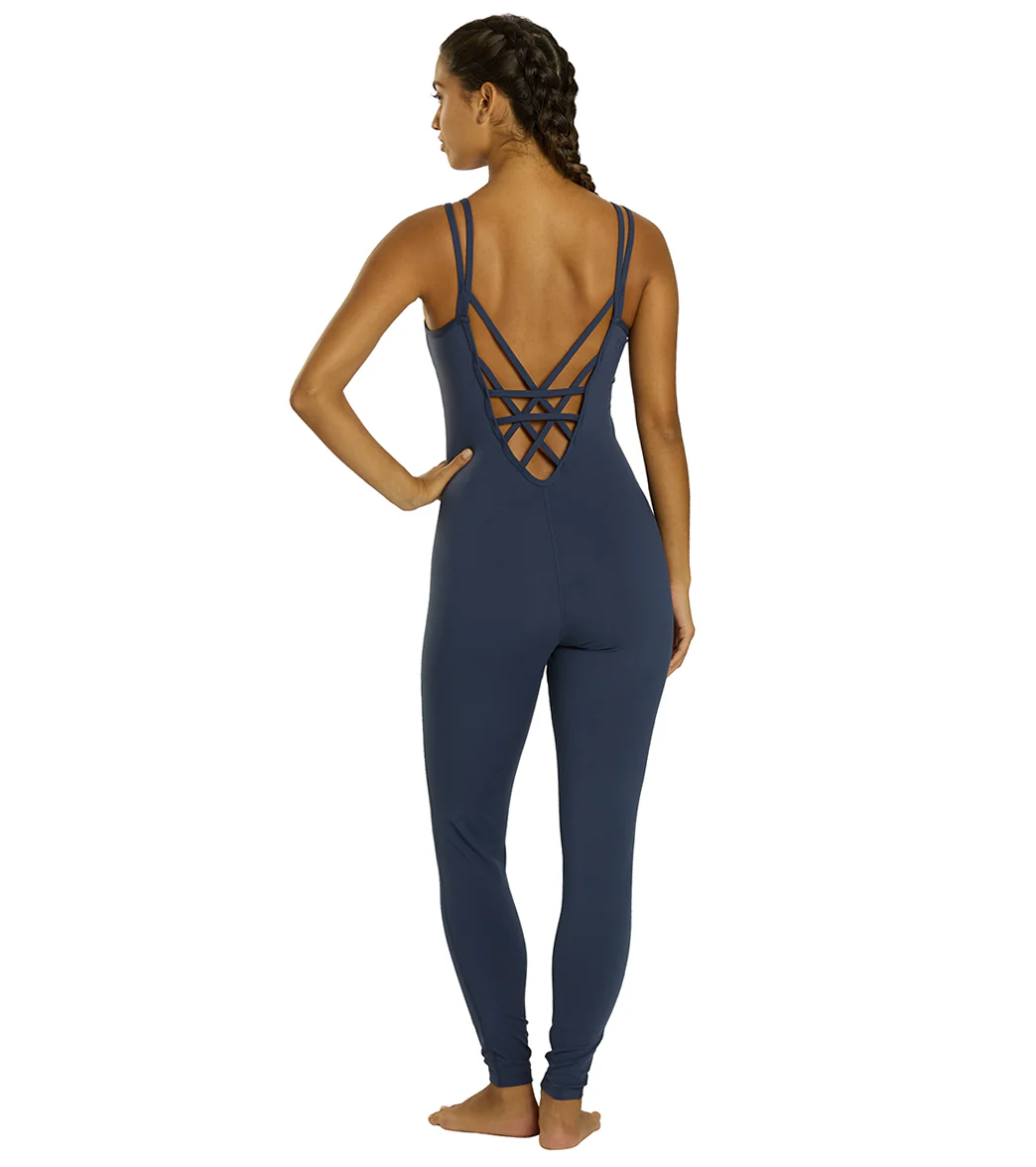 Everyday Yoga Radiant Solid Strappy Back Long Leotard 28