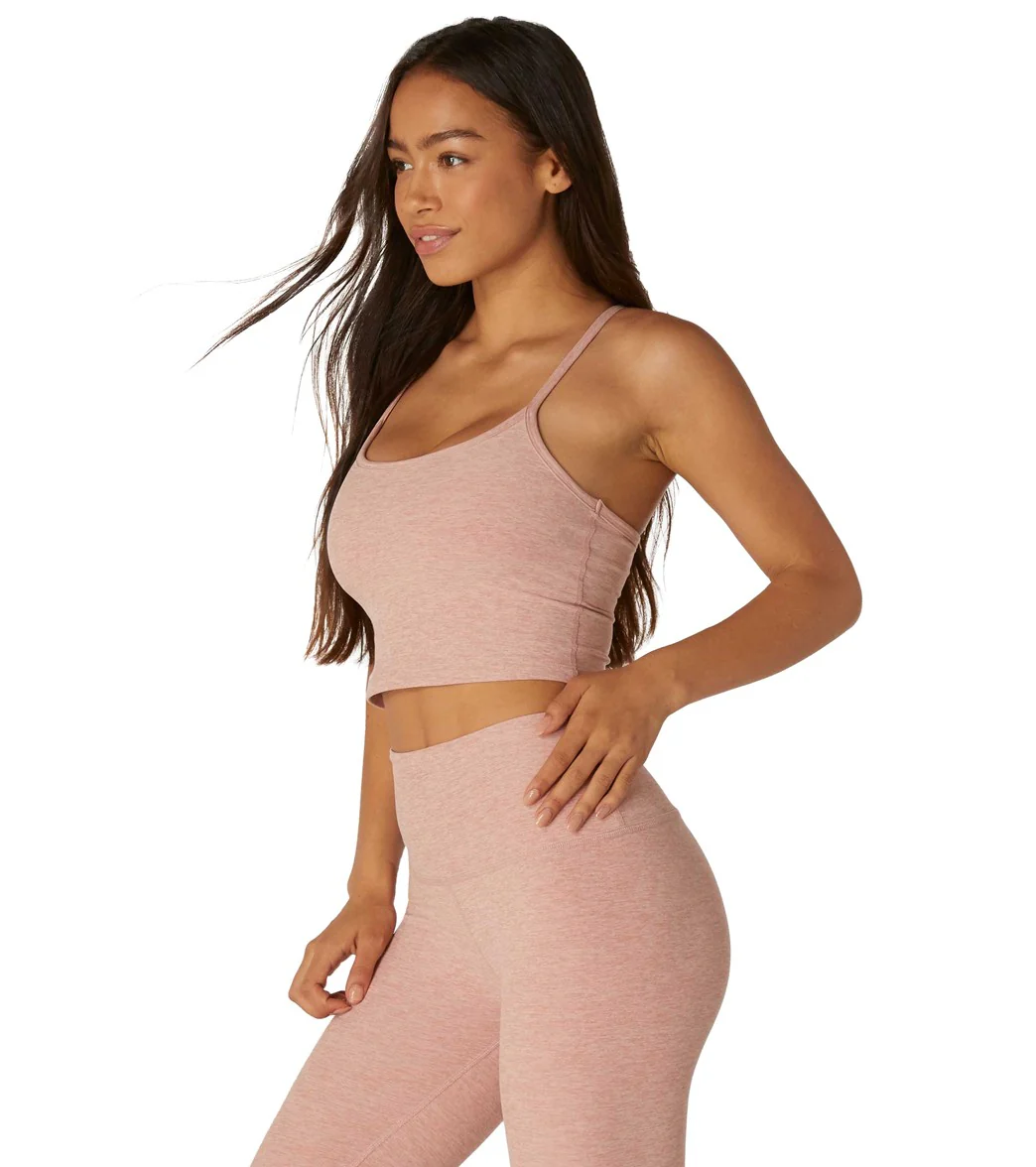 Beyond Yoga Spacedye Slim Racerback Cropped Tank Tinted Rose/Pink Quartz