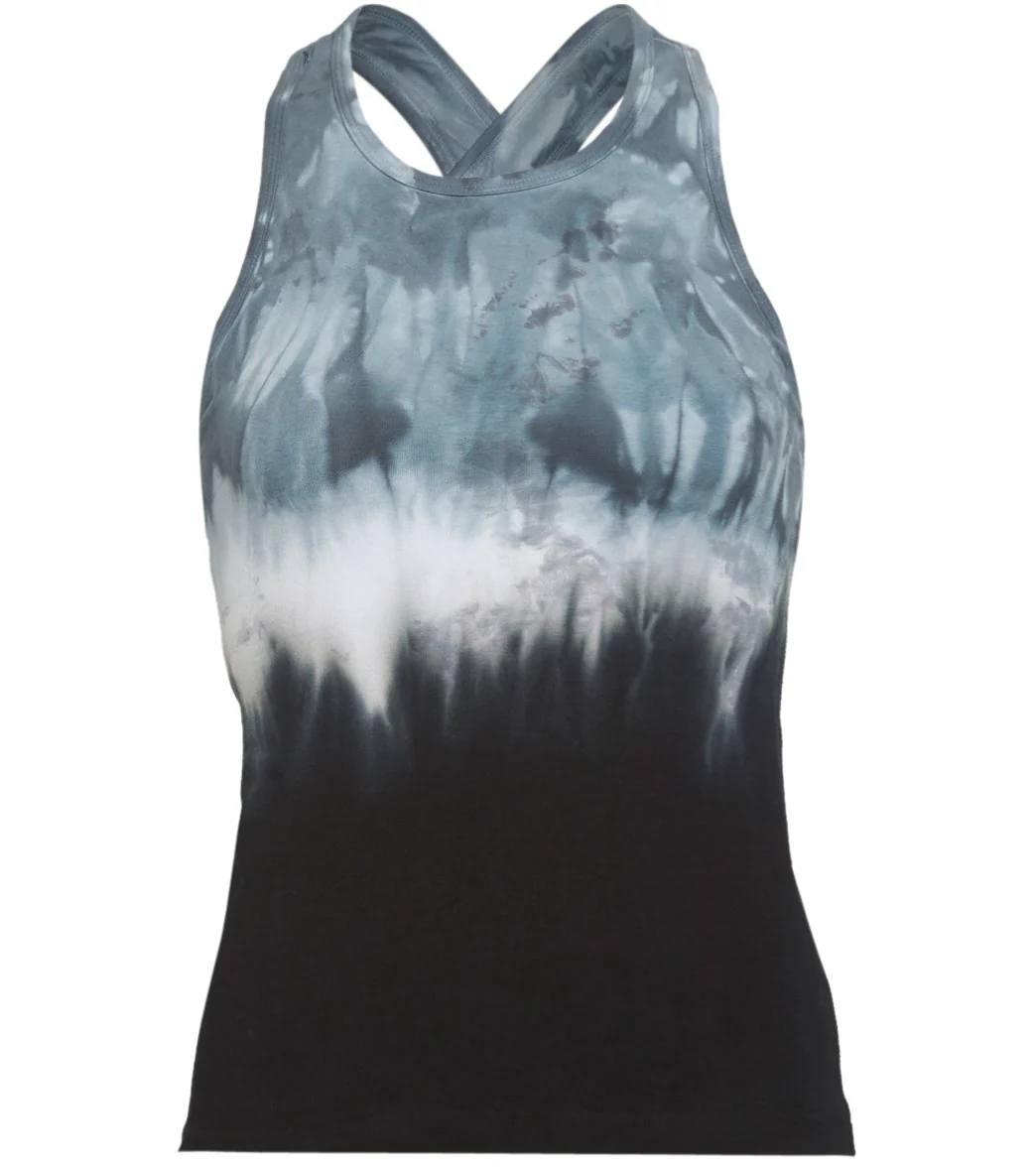 Hard Tail Printed Open Back Support Tank Top