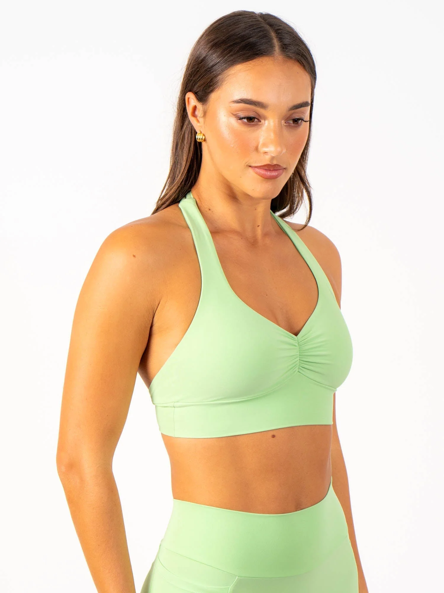 NKD Scrunch Halter Bra - Green Glow