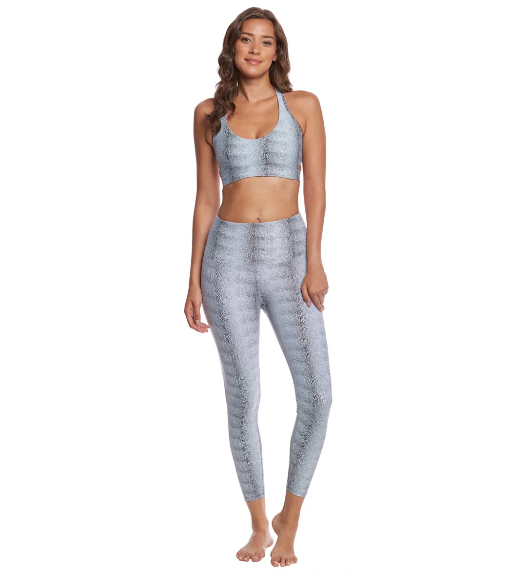 Onzie High Waisted Basic 7/8 Yoga Leggings White Venom