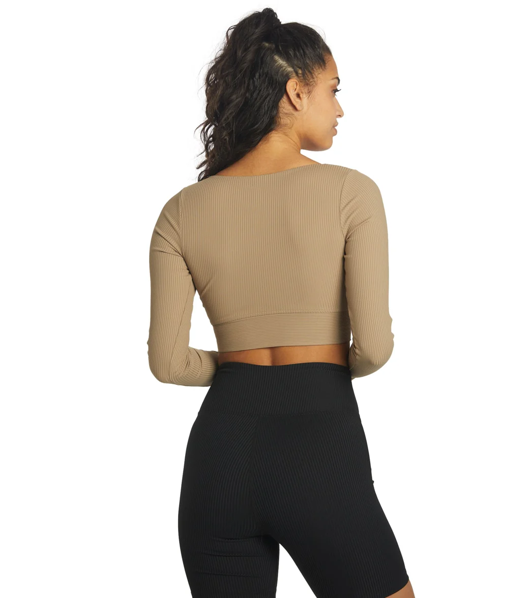 Year of Ours Ribbed V Crop Long Sleeve