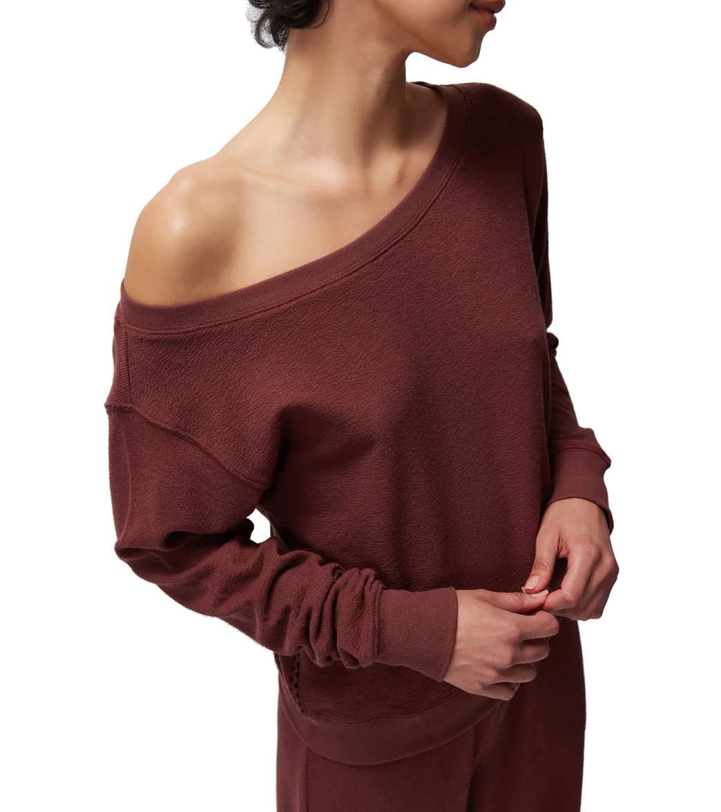 Spiritual Gangster Lofty Slub Rib Vida Long Sleeve Top