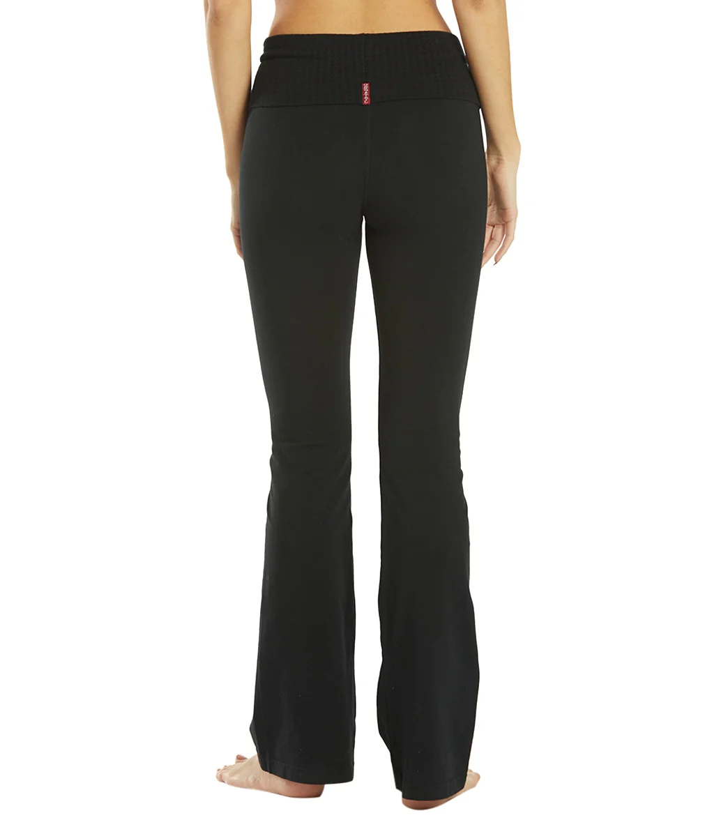 Hard Tail Flare Bootcut Flat Waist Pant