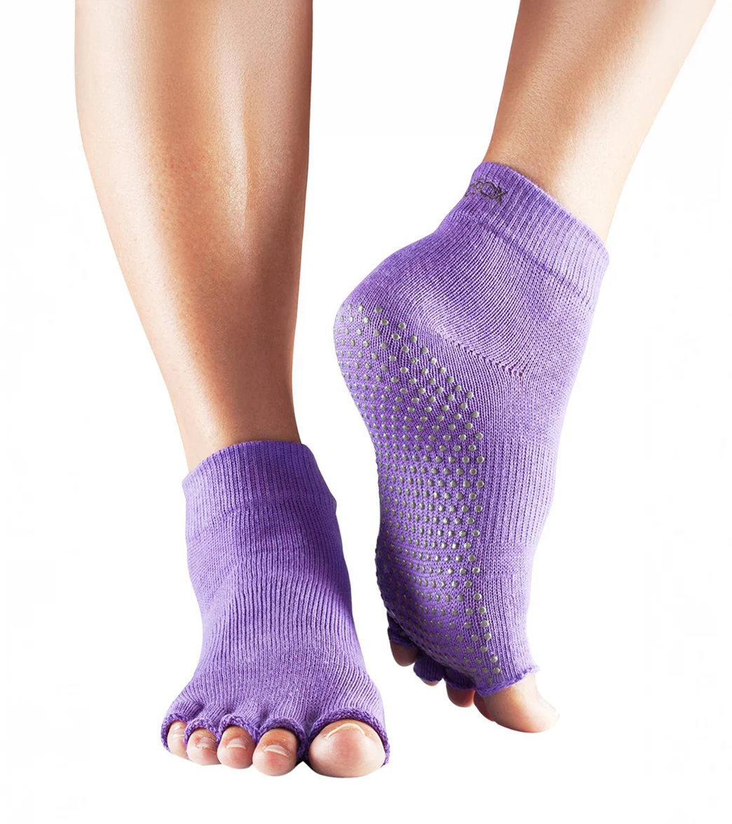 Toesox Ankle Length Half-Toe Yoga Grip Socks