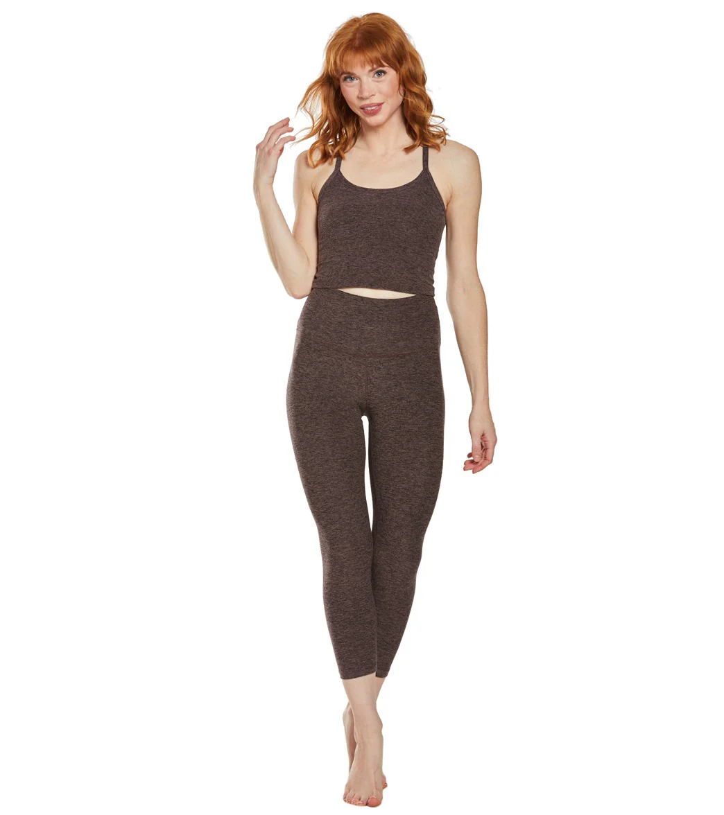 Beyond Yoga Spacedye Slim Racerback Cropped Tank Terra Leather Earth