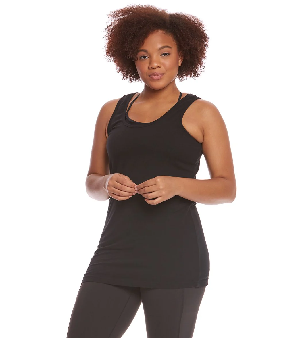 Hard Tail Plus Size Long Skinny Yoga Tank Top