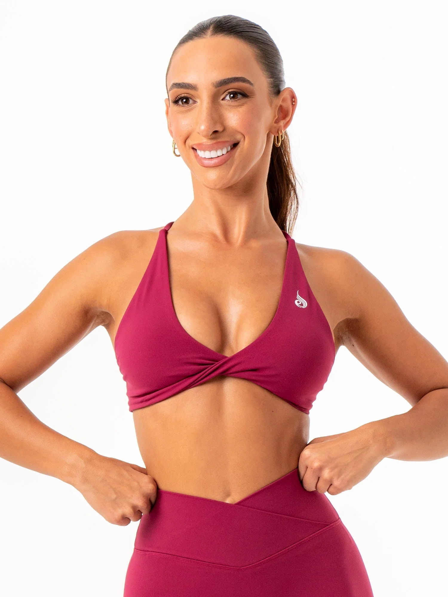 NKD Twist Sports Bra - Wine