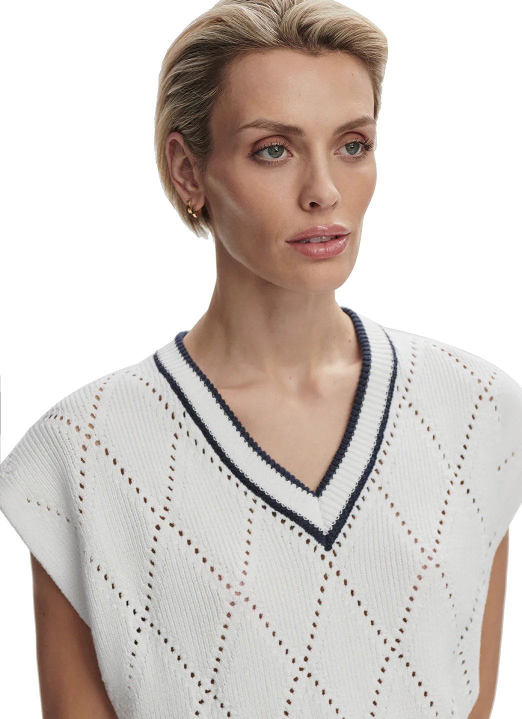 Varley Beaton Diamond Knit Top
