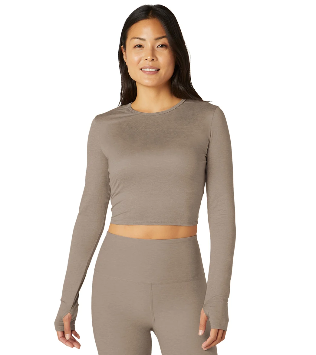 Beyond Yoga Featherweight Sunrise Cropped Pullover