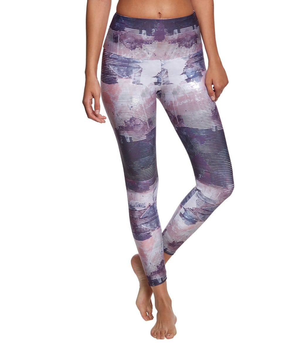 Onzie High Waisted Basic 7/8 Yoga Leggings Abstract