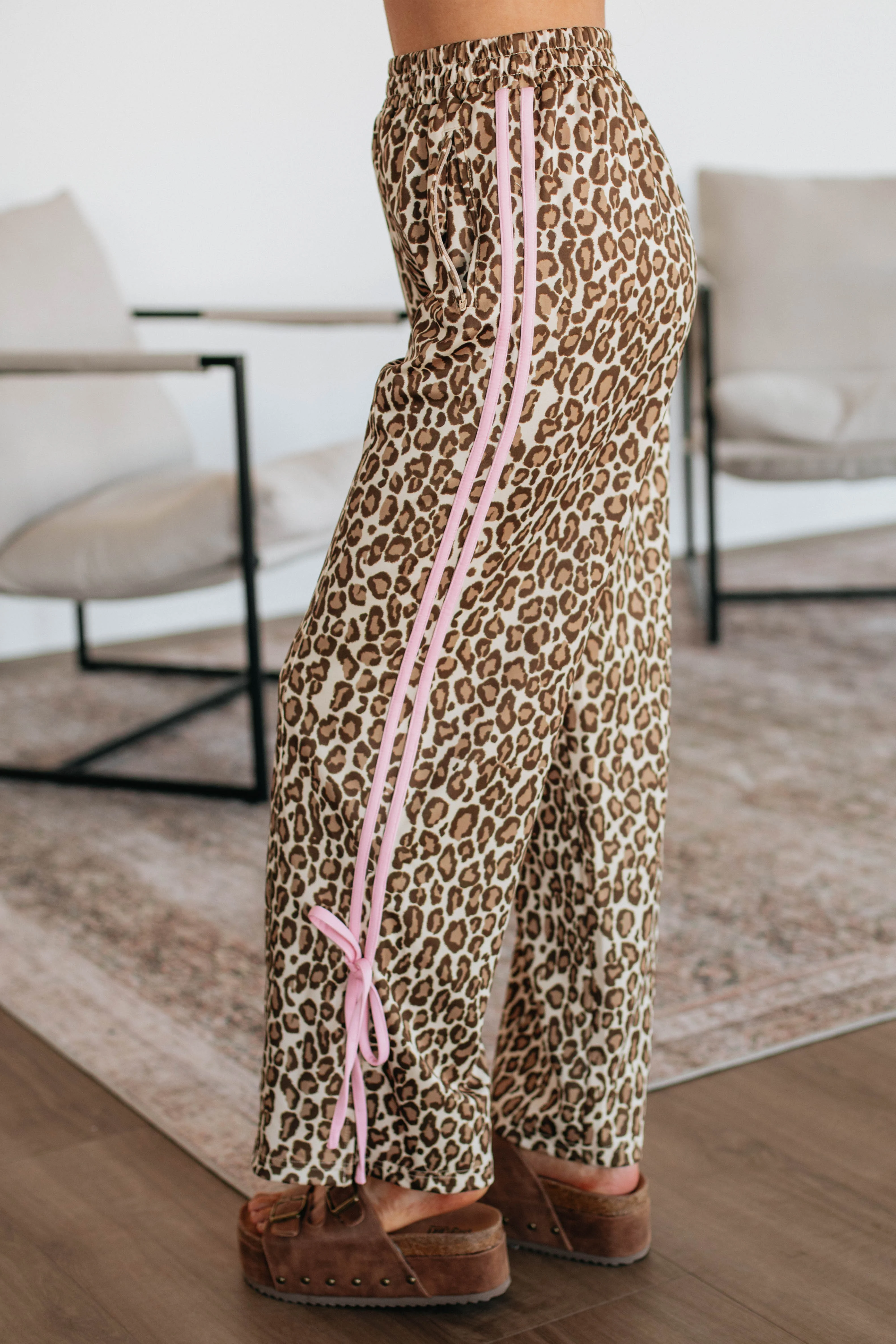 Taylar Track Pants - Leopard