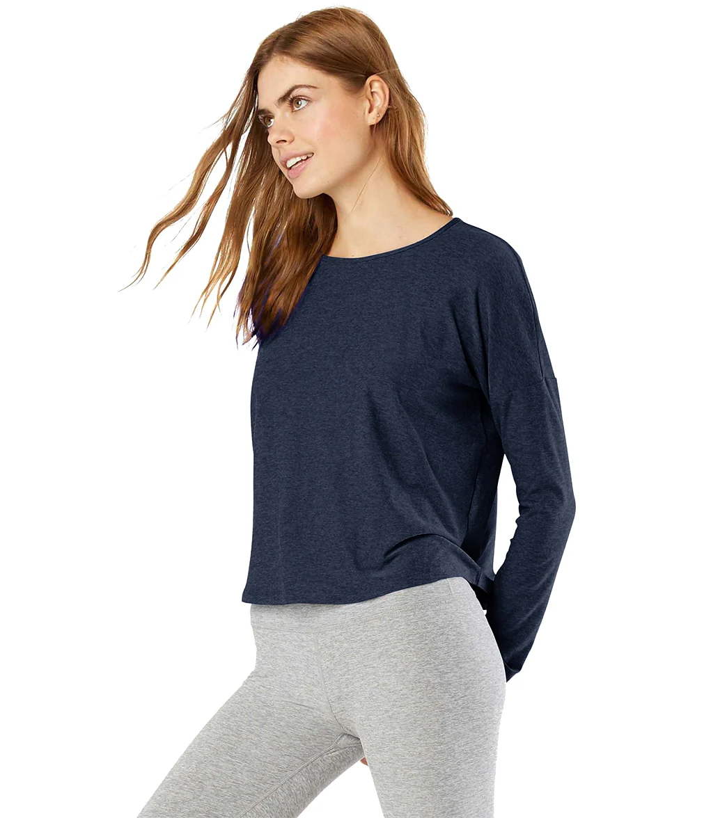 Beyond Yoga Featherweight Morning Light Cropped Pullover