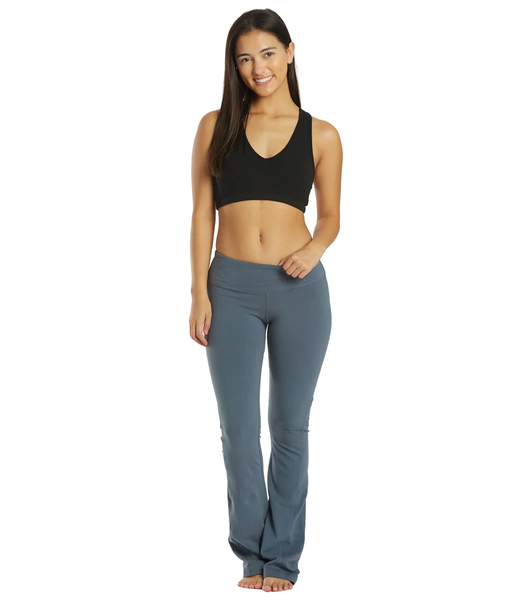 Hard Tail Flare Bootcut Flat Waist Pant