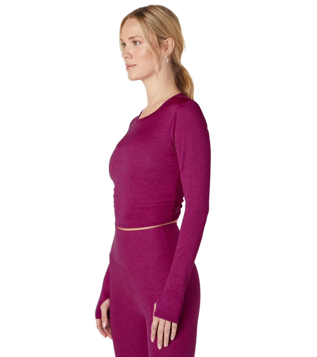 Beyond Yoga Featherweight Sunrise Cropped Pullover