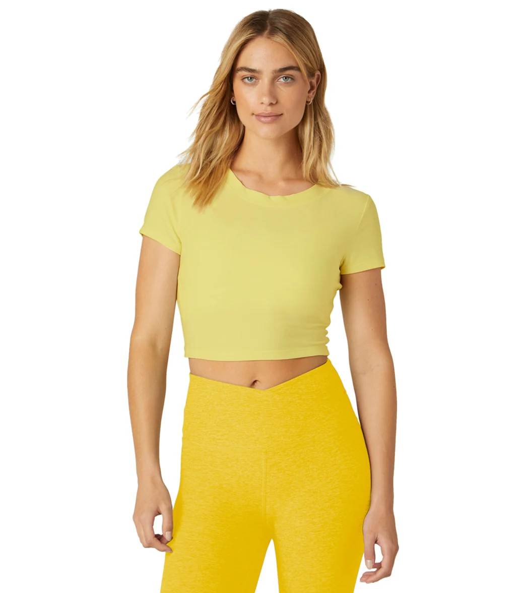 Beyond Yoga Featherweight Perspective Cropped Tee