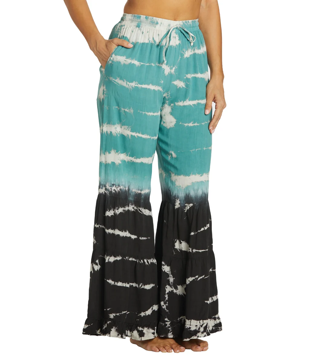Yak & Yeti Boho Tiered Palazzo Tie Dye Pants