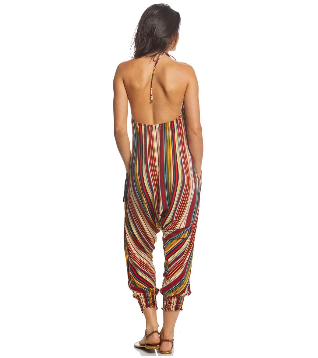 Buddha Pants Stripes Harem Jumpsuit