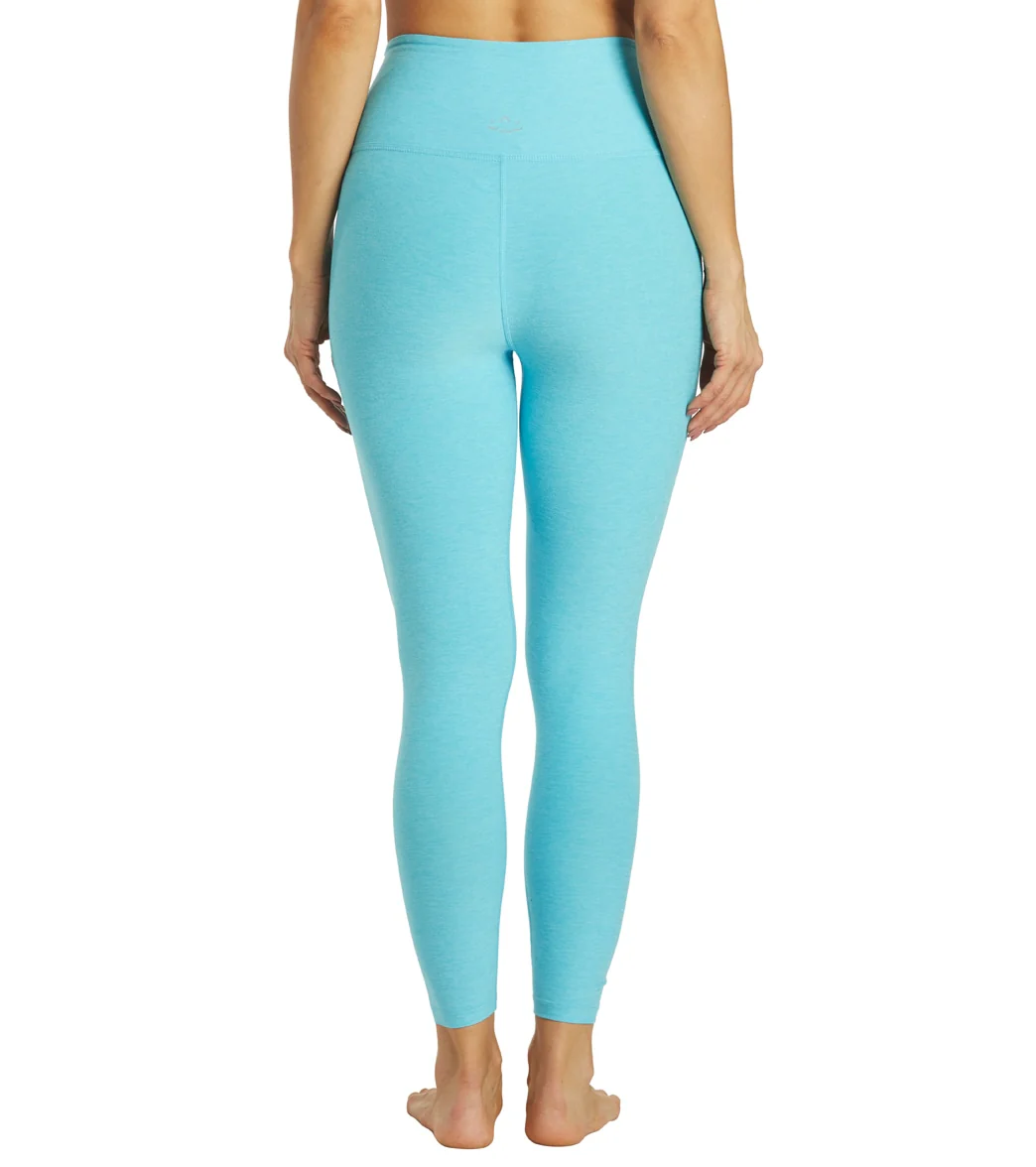 Beyond Yoga Spacedye High Waisted Caught In The Midi 7/8 Yoga Leggings Capri Blue-Grotto