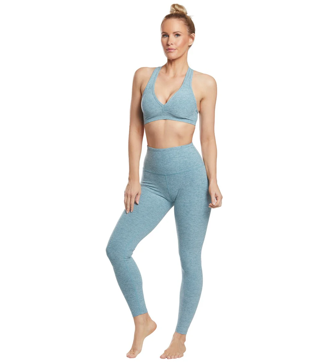 Beyond Yoga Spacedye High Waisted Caught In The Midi 7/8 Yoga Leggings Blue Crush/Sky Blue