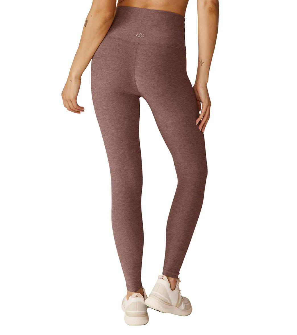 Beyond Yoga Spacedye High Waisted Caught In The Midi 7/8 Yoga Leggings Rose Brush Heather