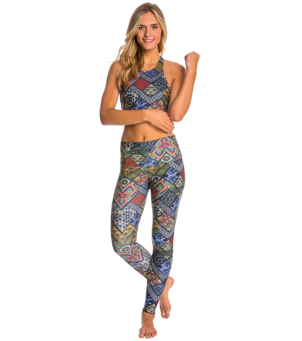 Onzie High Waisted Yoga Leggings Navy Queen