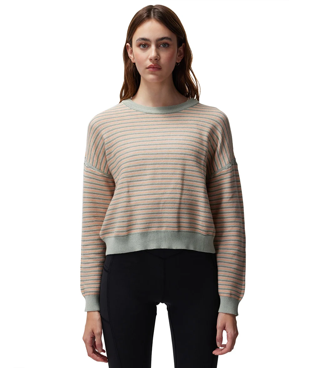 Spiritual Gangster Cotton Gemma Easy Crew Sweater