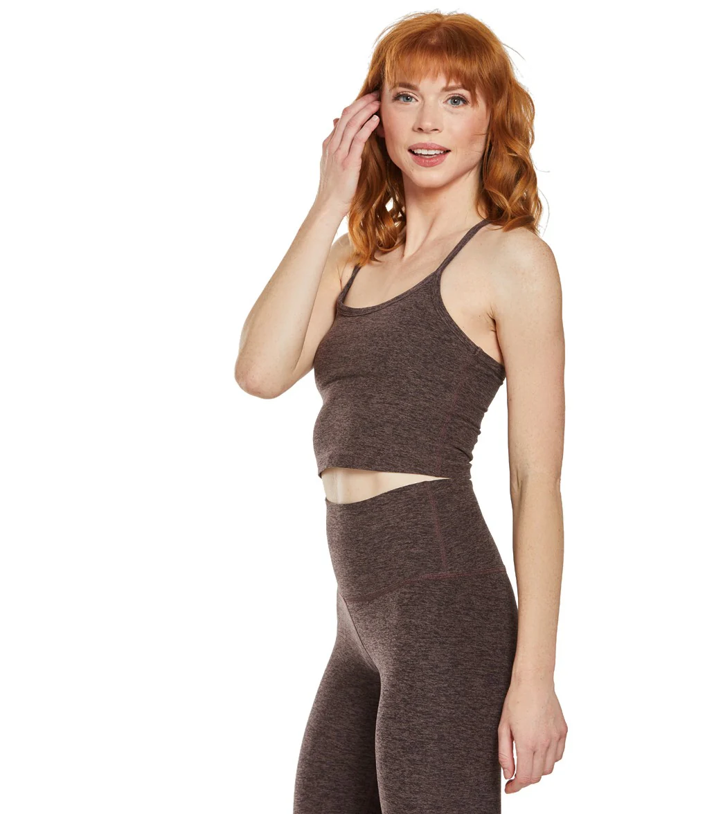 Beyond Yoga Spacedye Slim Racerback Cropped Tank Terra Leather Earth